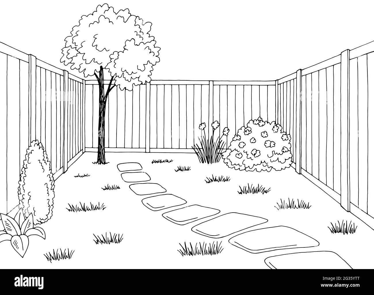 Garden Line Art Hi res Stock Photography And Images Alamy