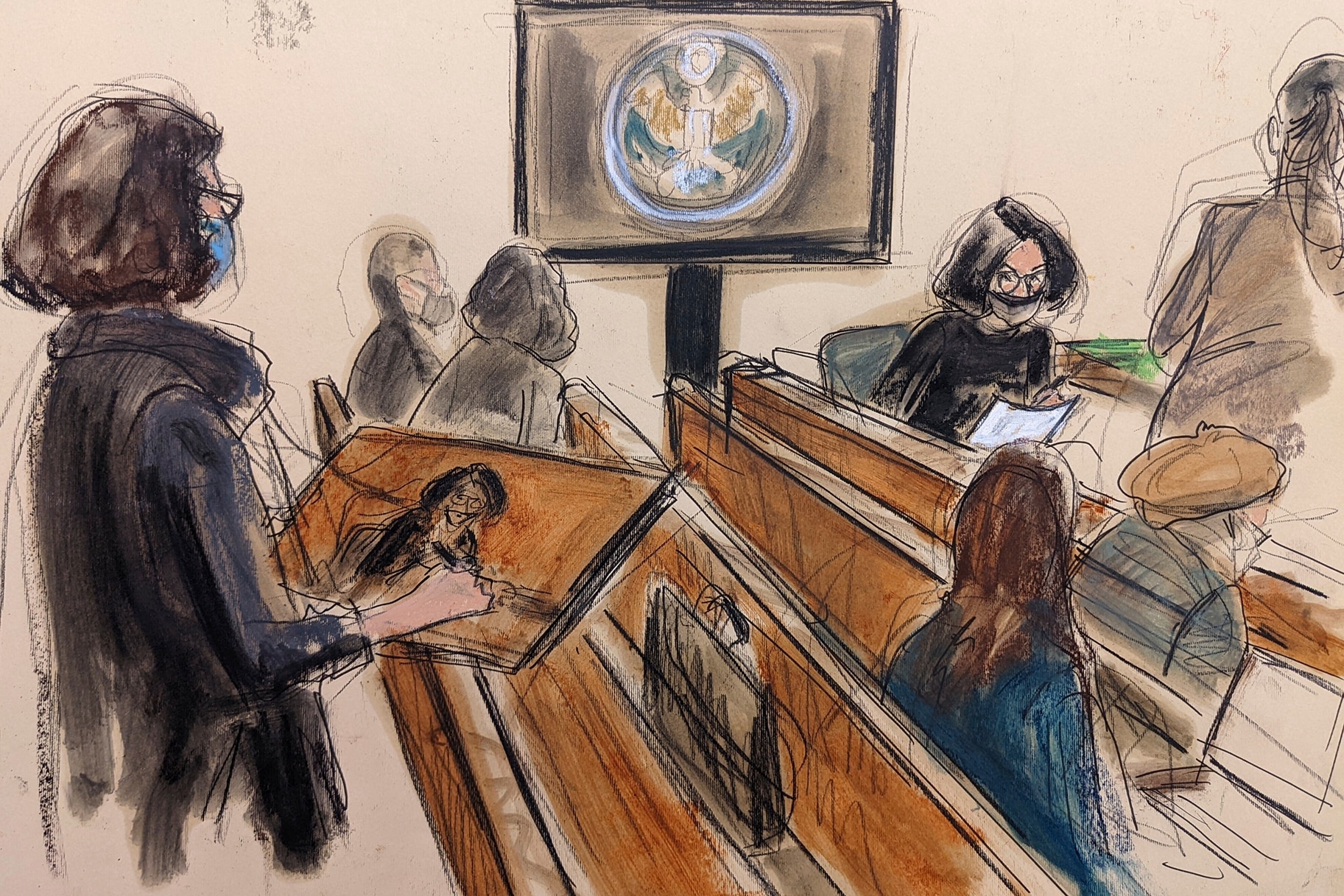 Ghislaine Maxwell Has Been Sketching Court Sketch Artist Jane Rosenberg During Her Epstein Sex Trafficking Trial