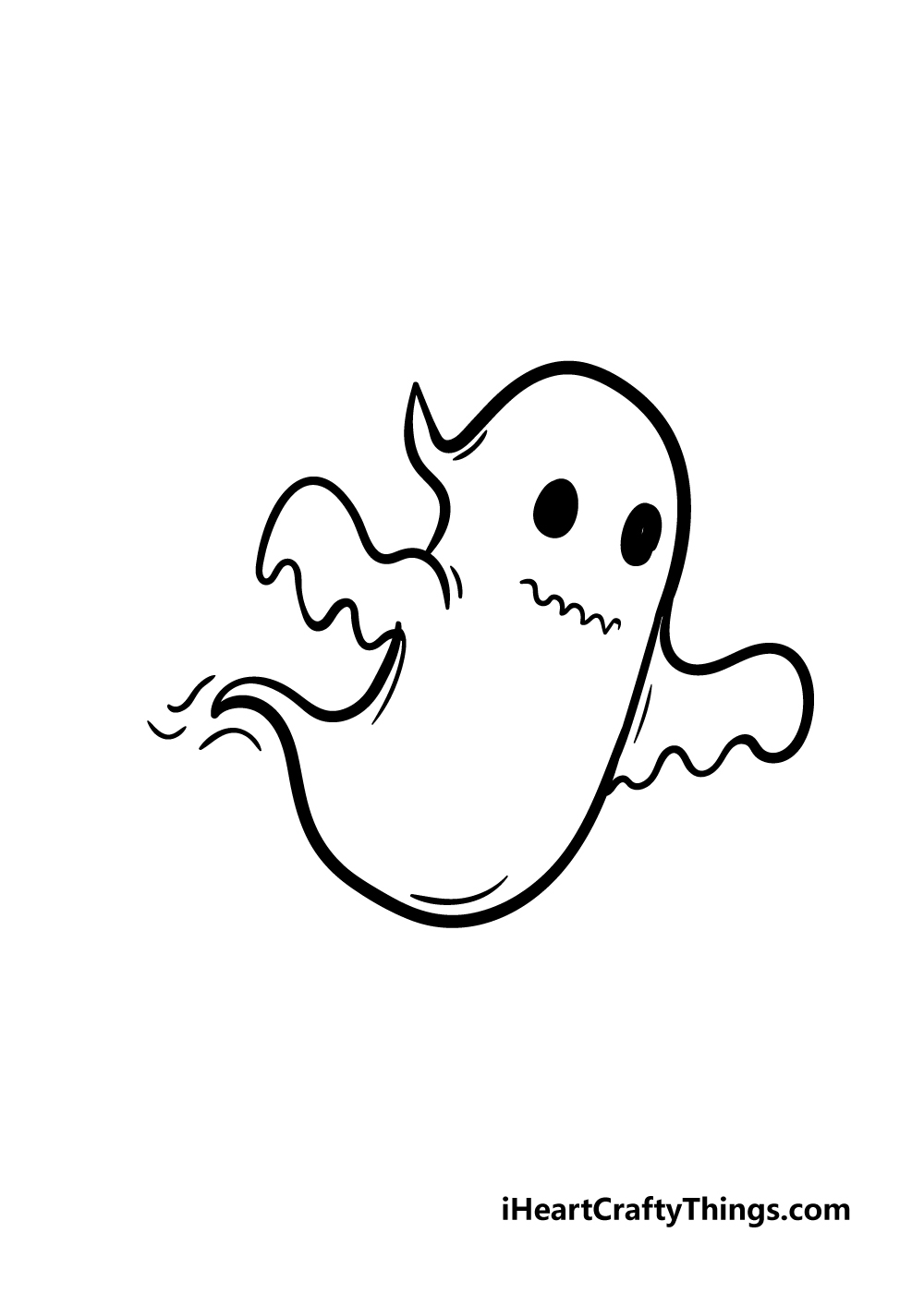 ghost drawing easy