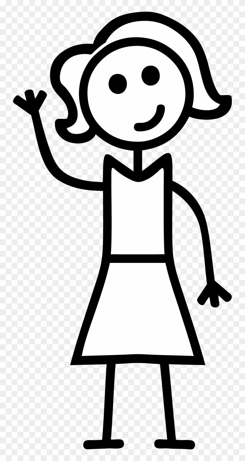 Girl Stick Figure Clip Art Girl Stick Figure Drawing Free 