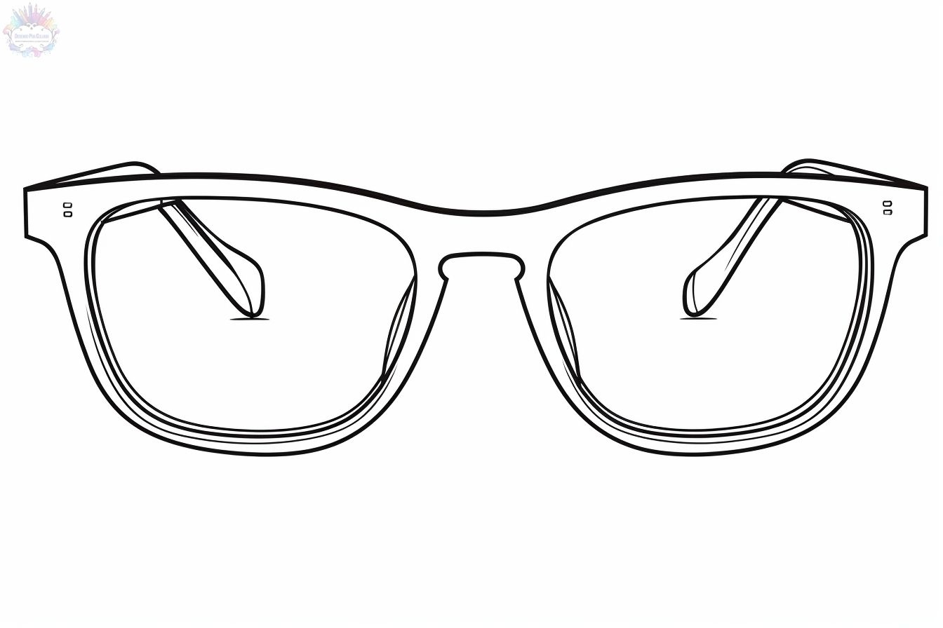 sunglasses coloring page printable
