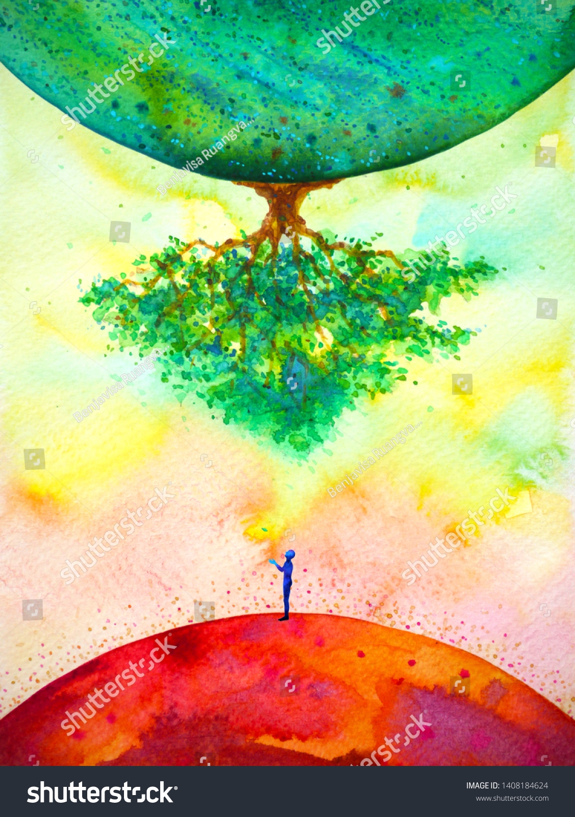 Global Warming Climate Change Abstract Art Stock Illustration 