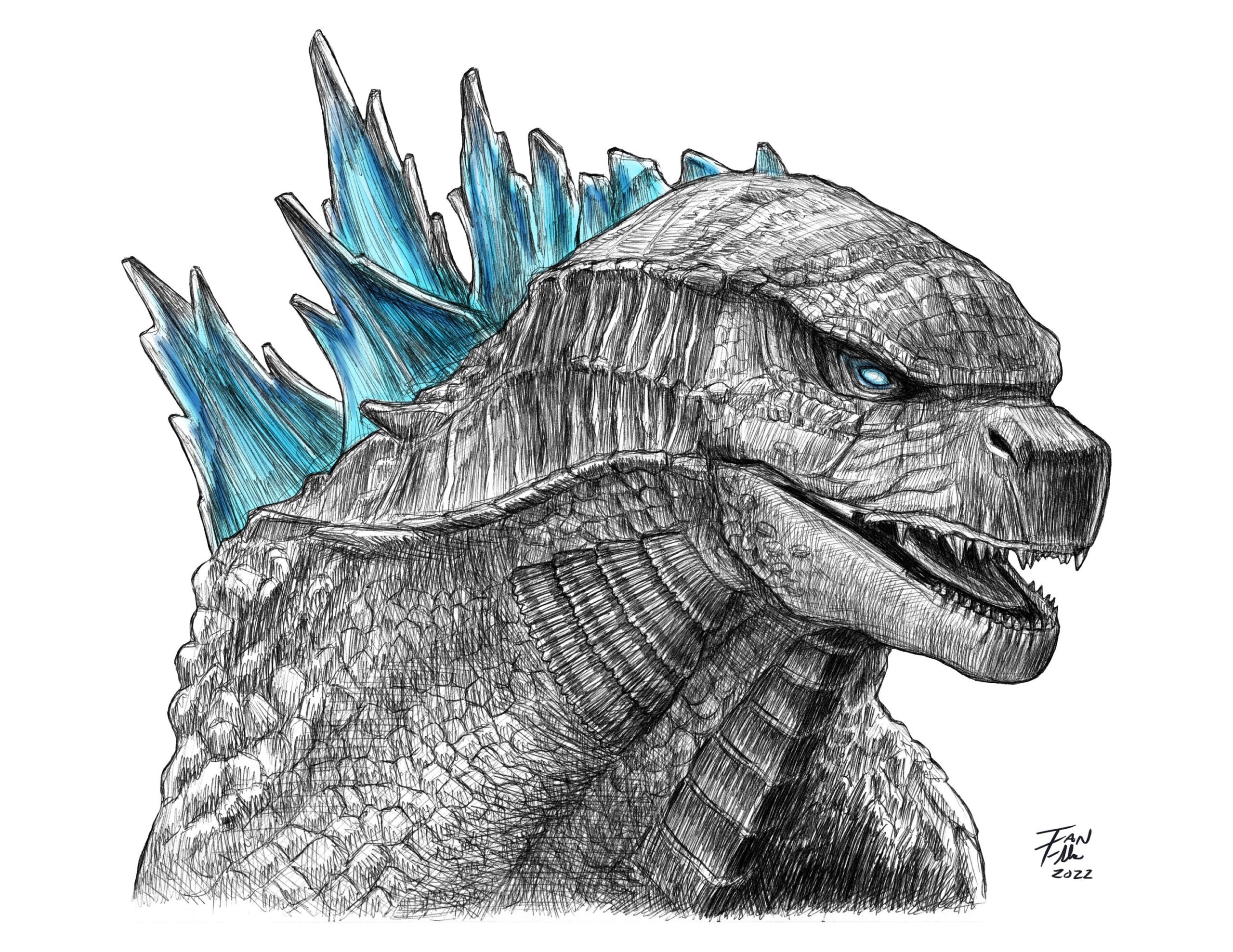 Godzilla King Of Monsters Fine Art Print Monster Gojira 