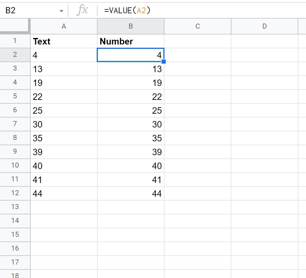 Google Sheets How To Convert Text To Numbers 3 Examples 