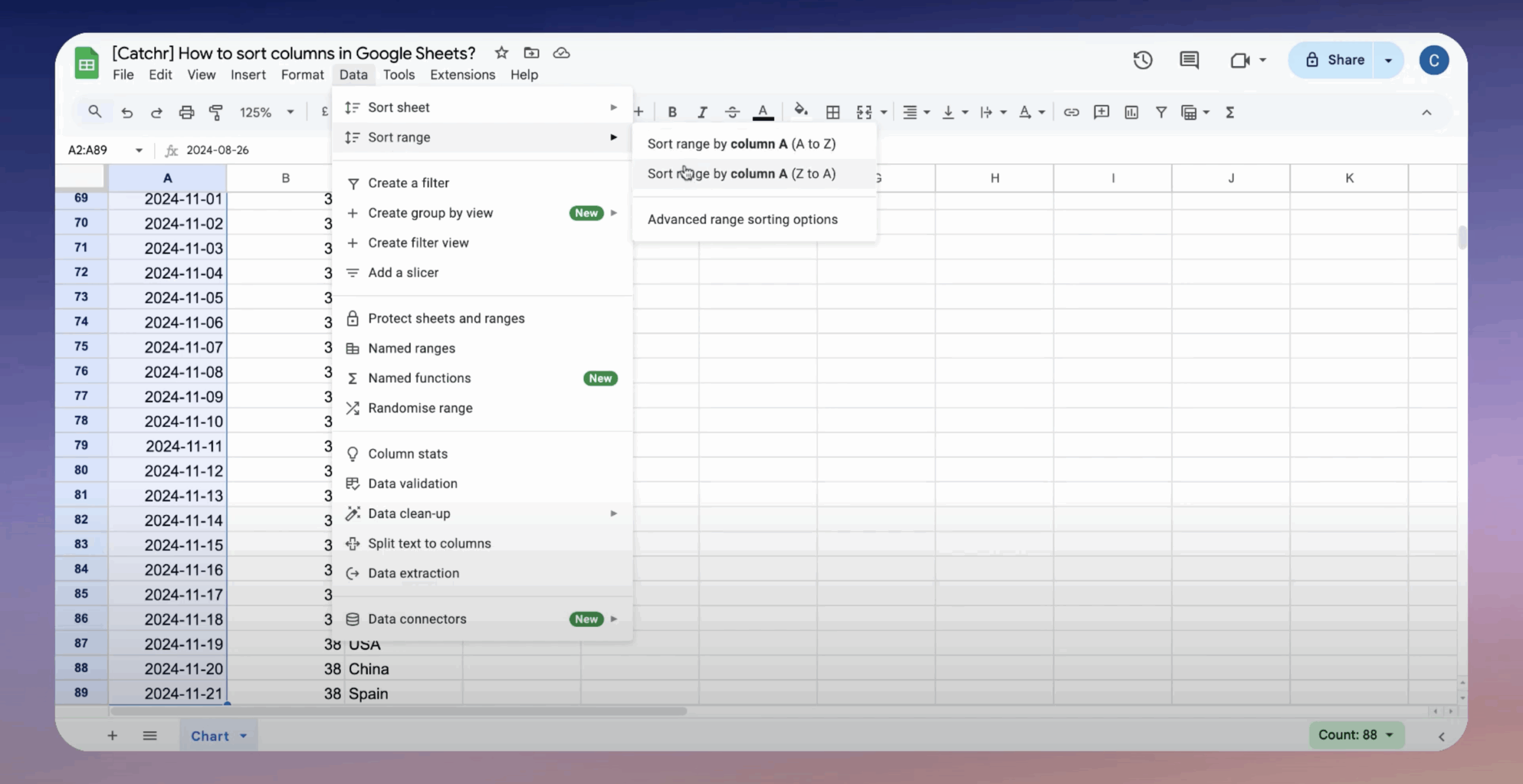 Google Sheets How To Sort Columns Easily