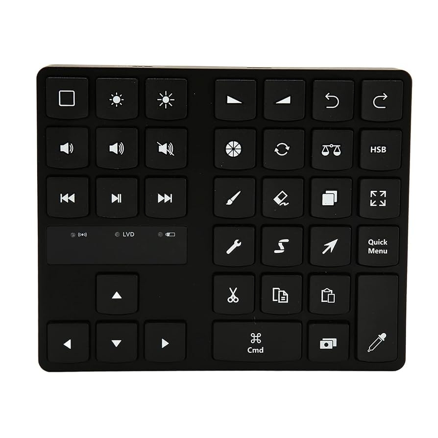 Goshyda Rechargeable Shortcut Drawing Keyboard For Procreate IOS Compatible One Handed Ergonomic 35 Keys
