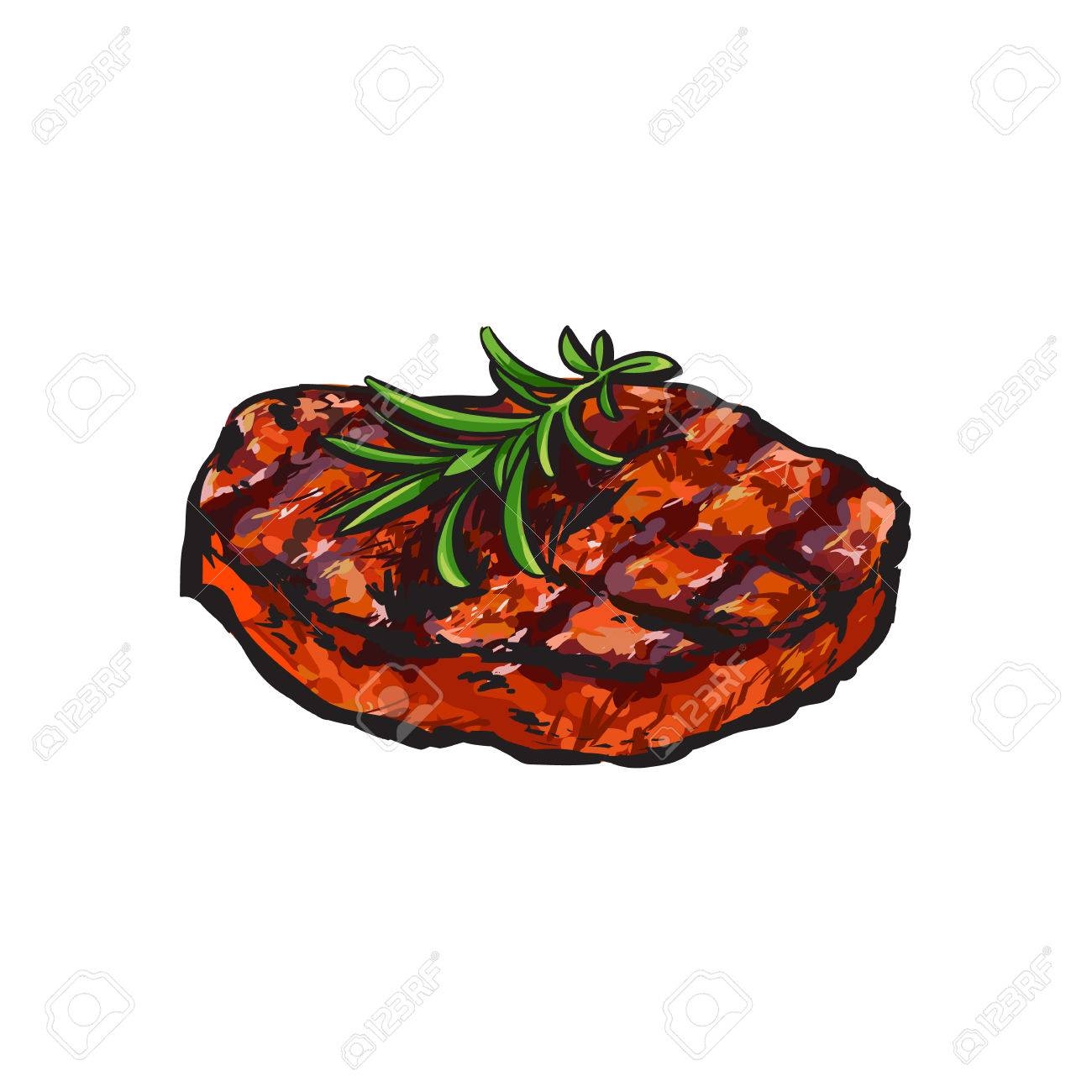steak drawing