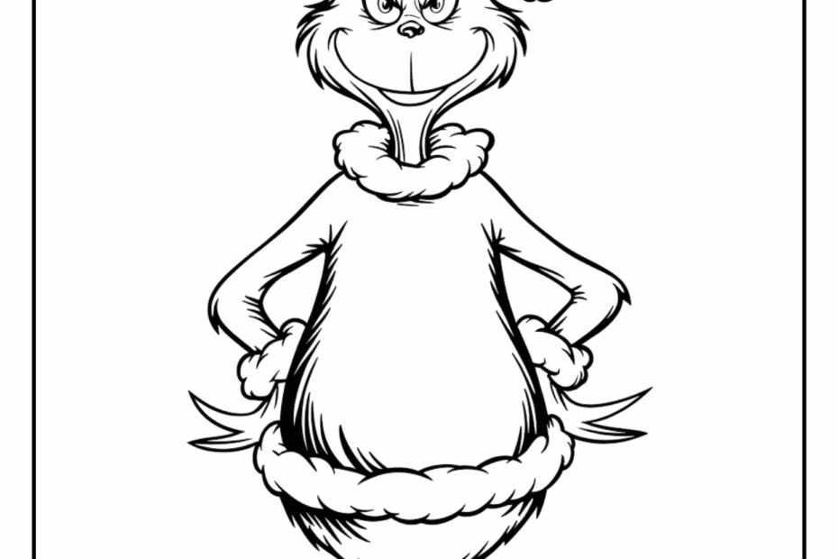 Grinch Coloring Pages 10 Free Printable PDF Pages Cute Animals