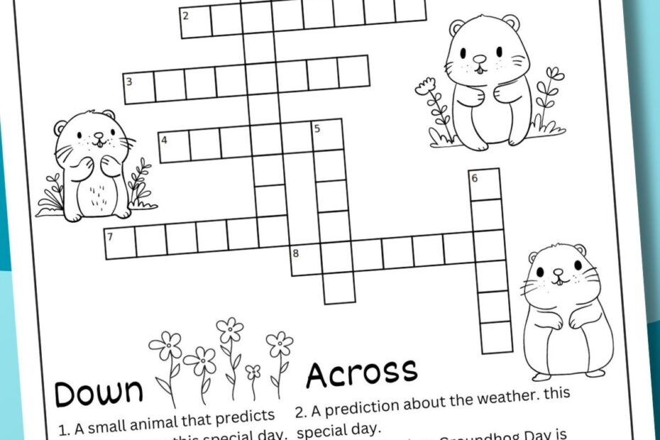 Groundhog Day Crossword Puzzle