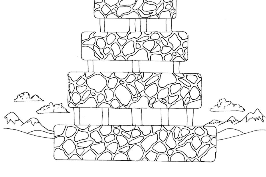 Grow Wild My Child Babel s Tower Free Pop up Coloring Page Printable