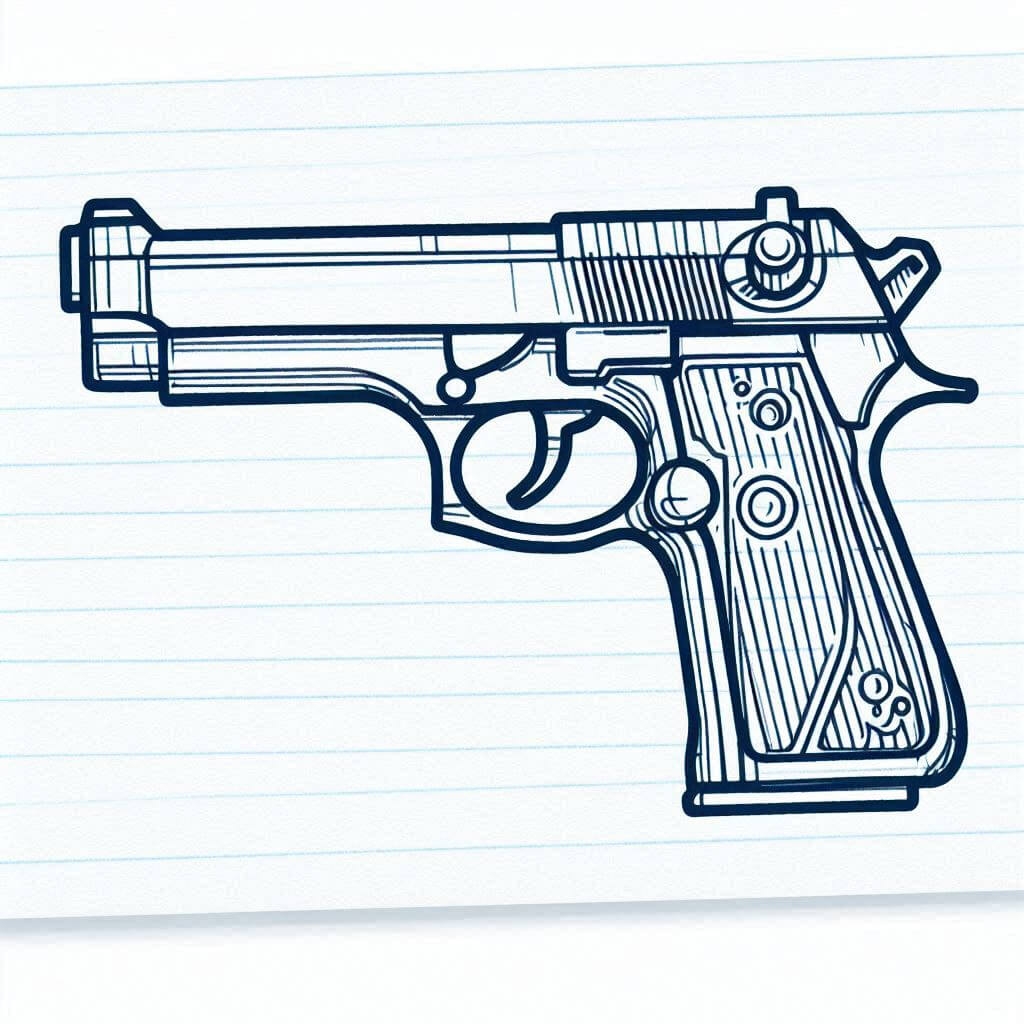 Gun Drawing How To Draw Gun Step By Step Make Drawing