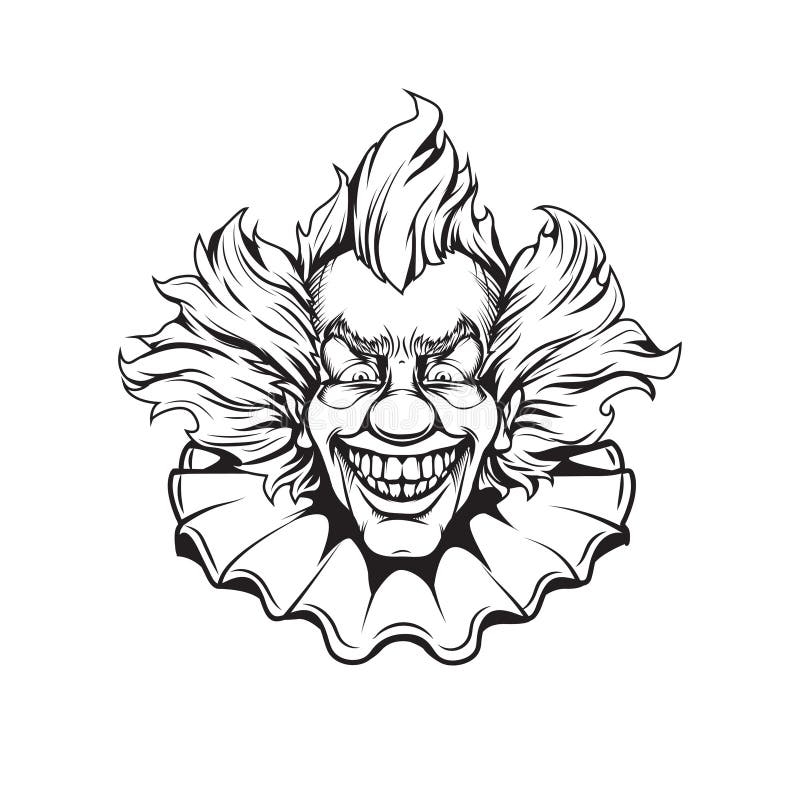 evil clowns coloring pages
