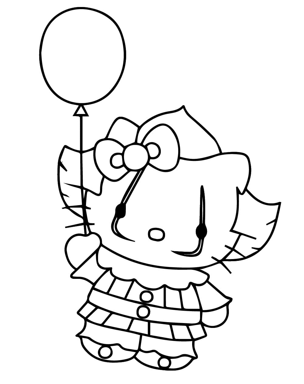 free hello kitty halloween coloring pages