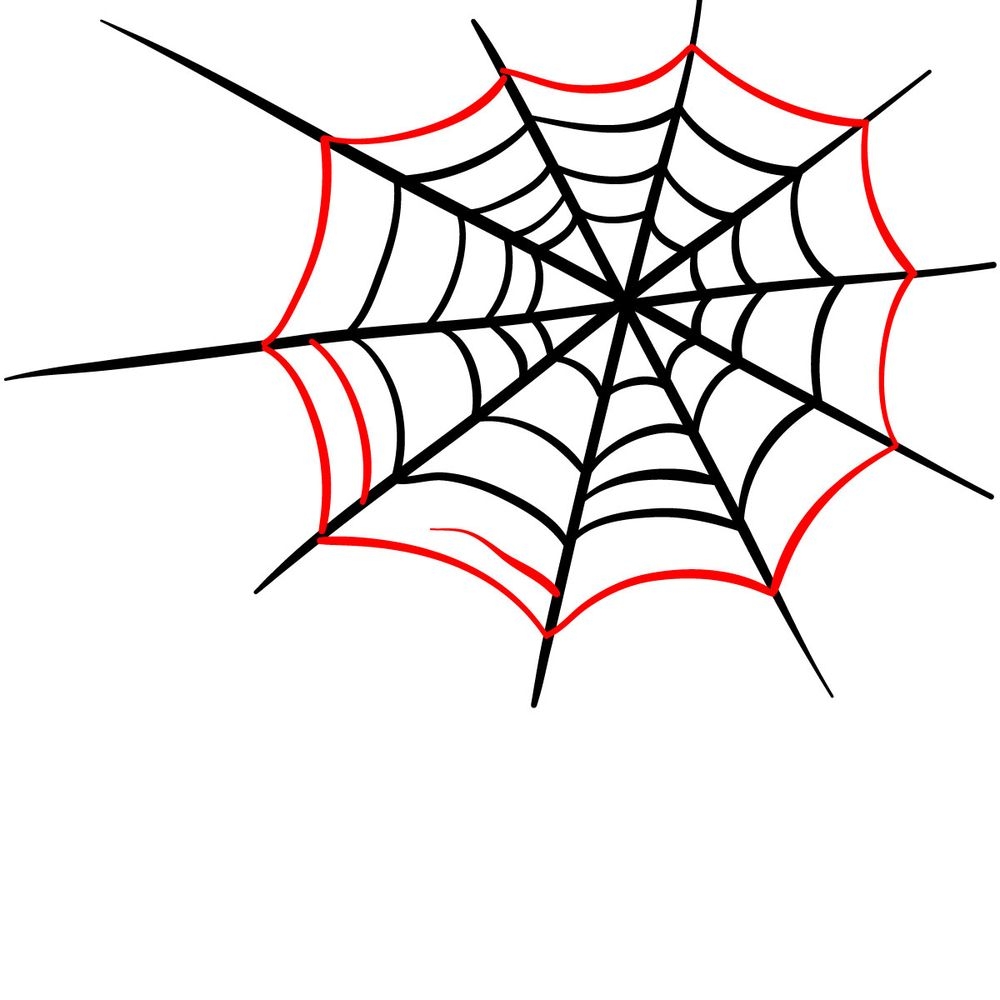 Halloween How To Draw A Spider On A Web Silhouette