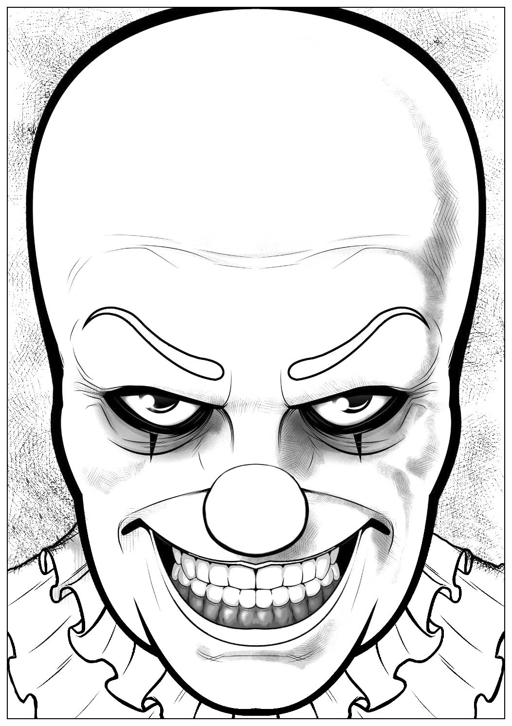 Halloween Pennywise It Halloween Coloring Pages For Adults