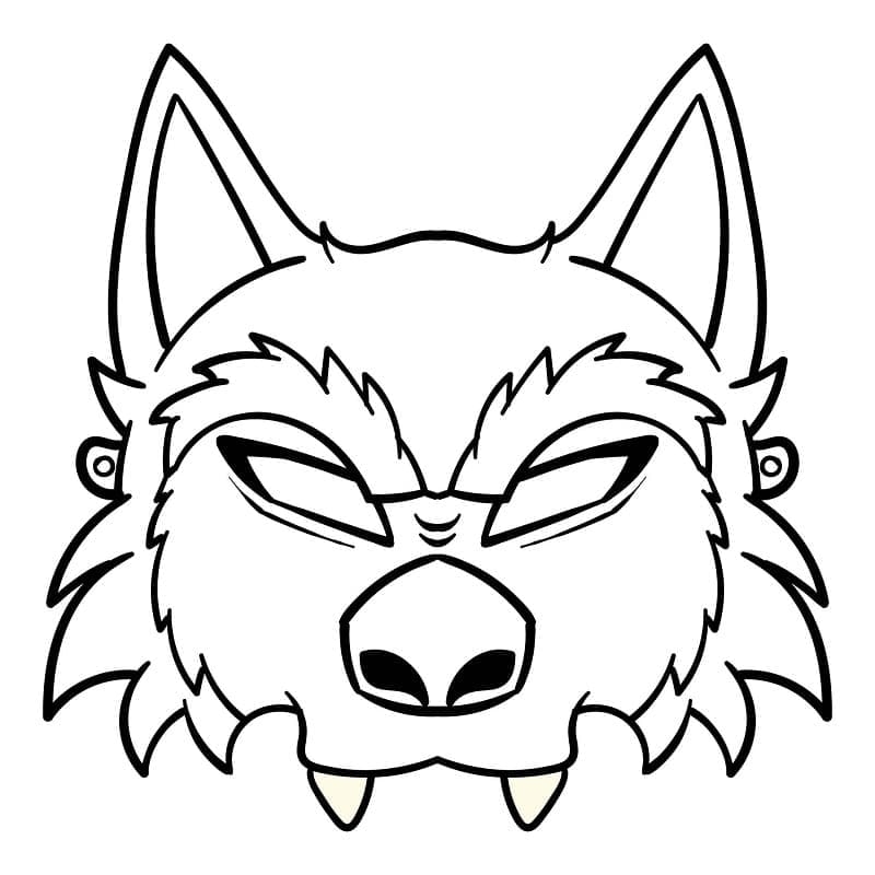 Halloween Wolf Mask Coloring Page Download Print Or Color Online For Free