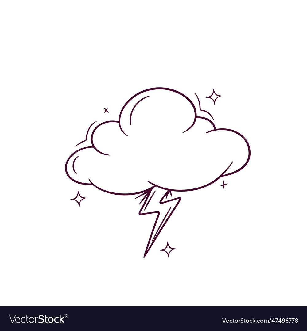 drawing of a lightning