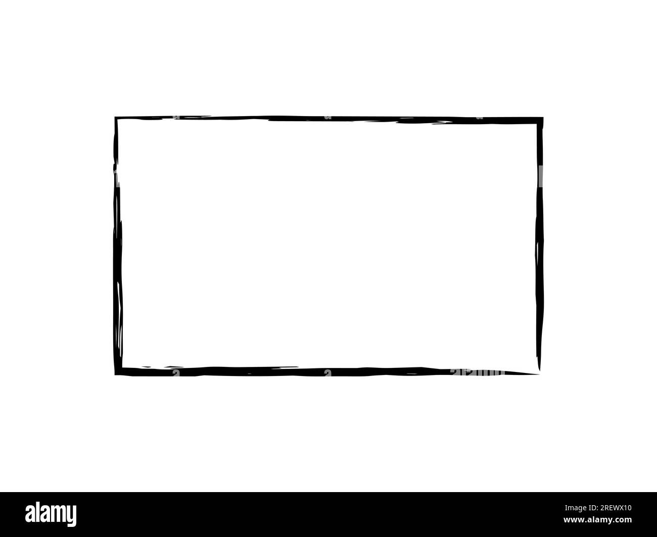 Hand Drawn Frame Rectangle Box Sketch Doodle Border Square Line Boarder Brush Strokes Shape Pencil Drawing Scribbles Pattern Marker Thin Outline Stock Vector Image U0026 Art Alamy
