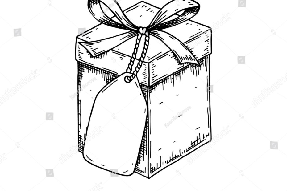 Hand Drawn Luxury Gift Box Bow Stock Vector Royalty Free 1871530525 Shutterstock