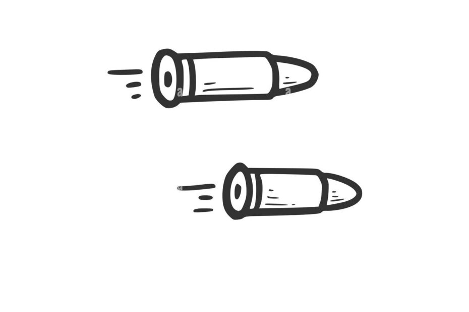 Hand Drawn Shot From Gun Flying Bullet Element Doodle Sketch Style Drawing Line Simple Bullet Icon Isolated Vector Illustration Stock Vector Image U0026 Art Alamy
