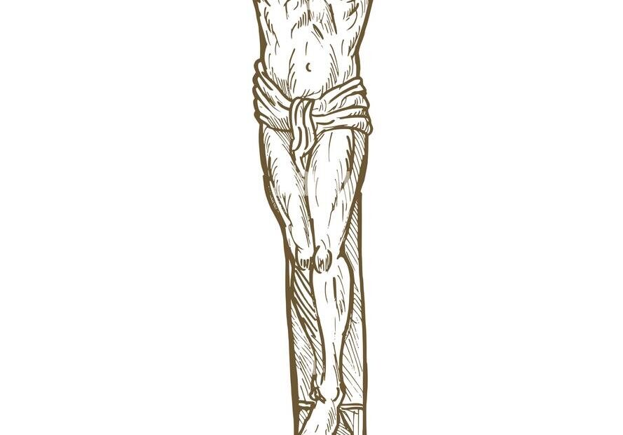 Hand Drawn Sketch Illustration Of Jesus Christ Hanging On The Cross Stock Vector Image U0026 Art Alamy