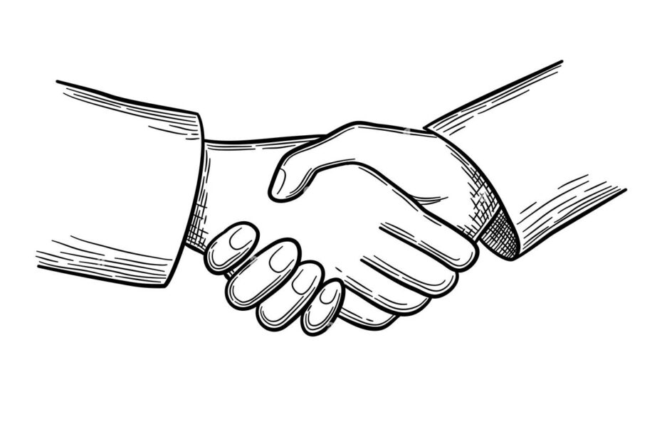 Handshake Sketch Business Concept People Handshakes Vector Doodles Stock Vector Image U0026 Art Alamy