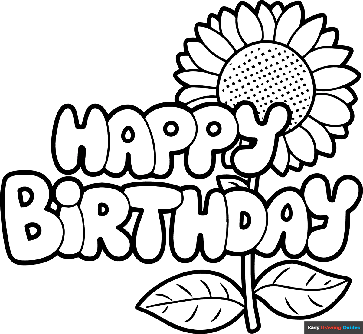 free printable sunflower coloring sheets