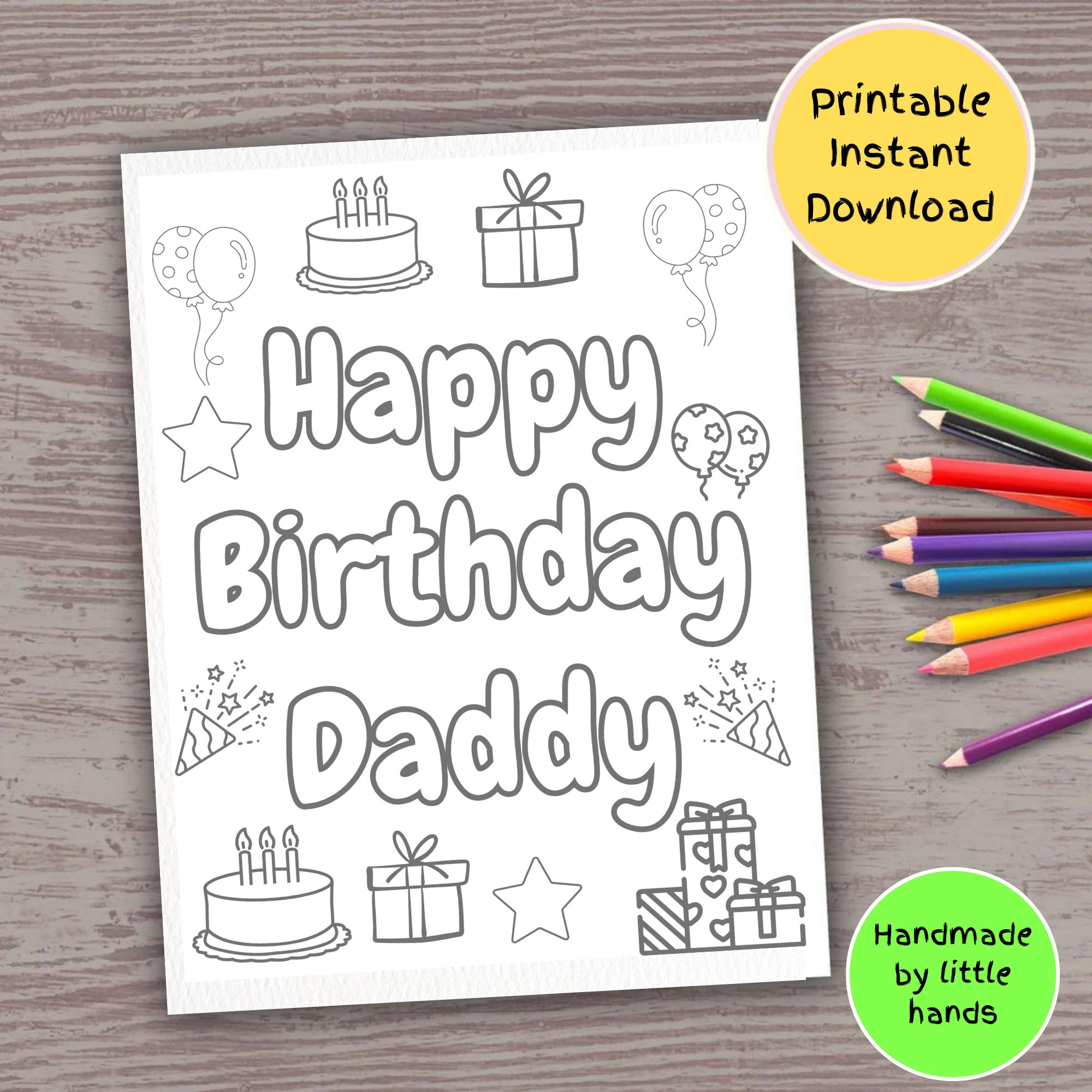 Happy Galvanised Birthday Drawing