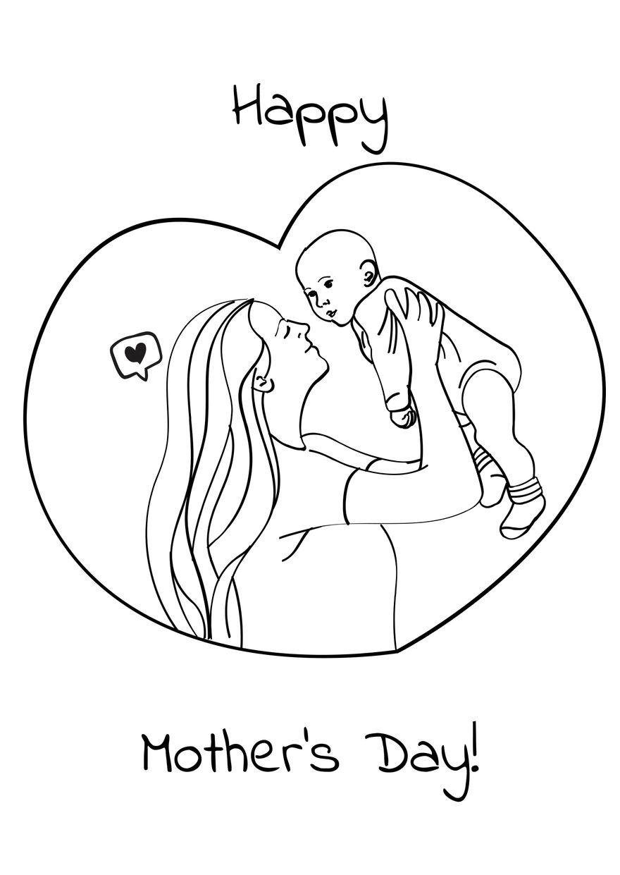 Happy Mother s Day Drawing In EPS Illustrator JPG PSD PNG PDF SVG Download Template