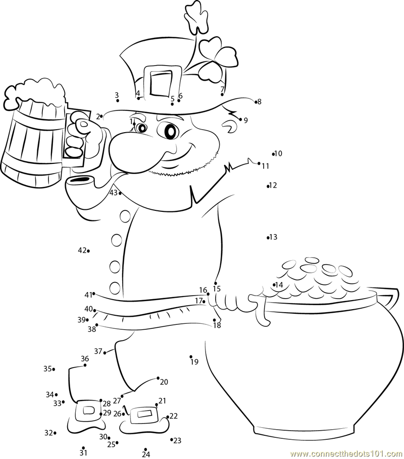 st patrick's day dot to dot printables