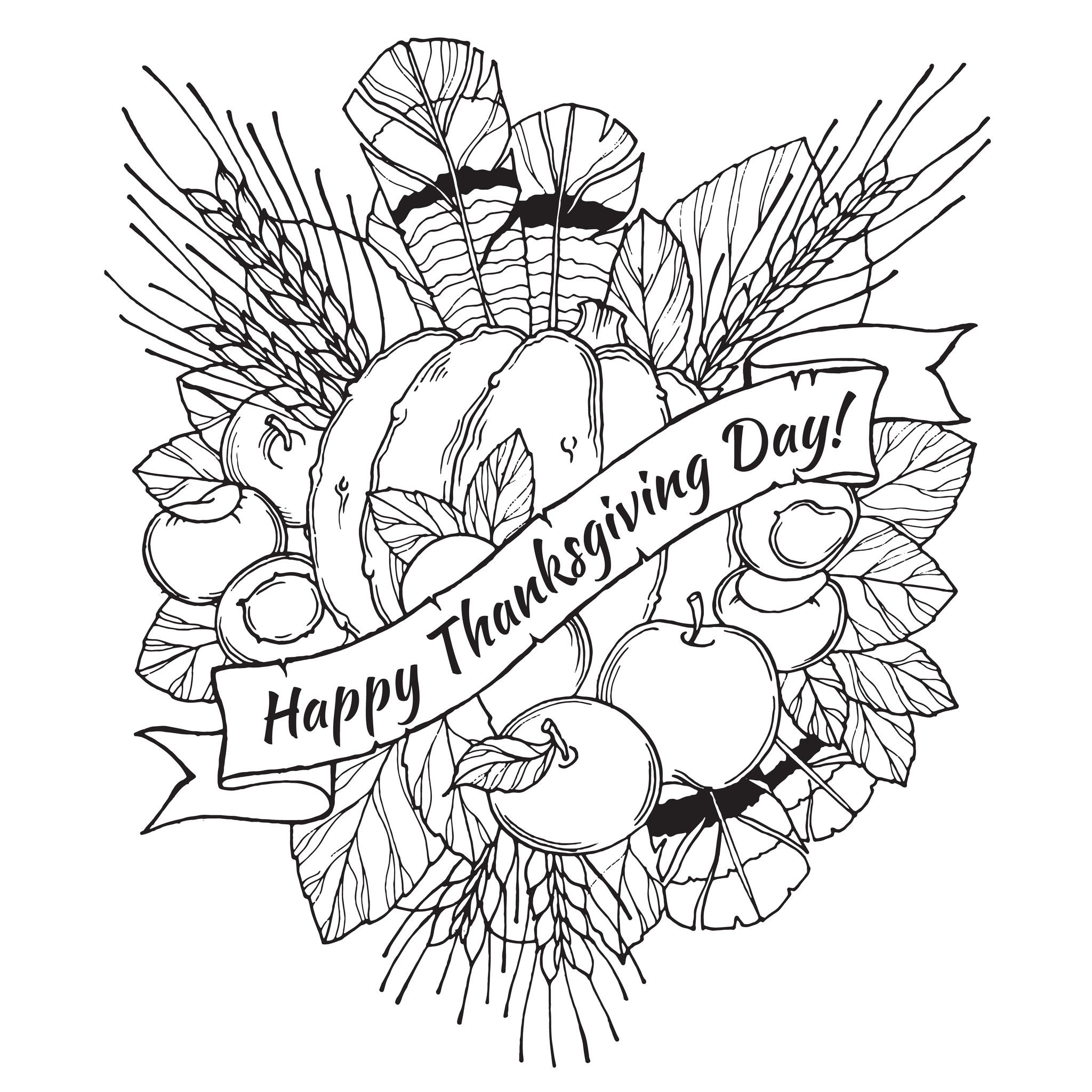 Happy Thanksgiving Thanksgiving Coloring Pages For Adults Page Coloring tags graffiti 