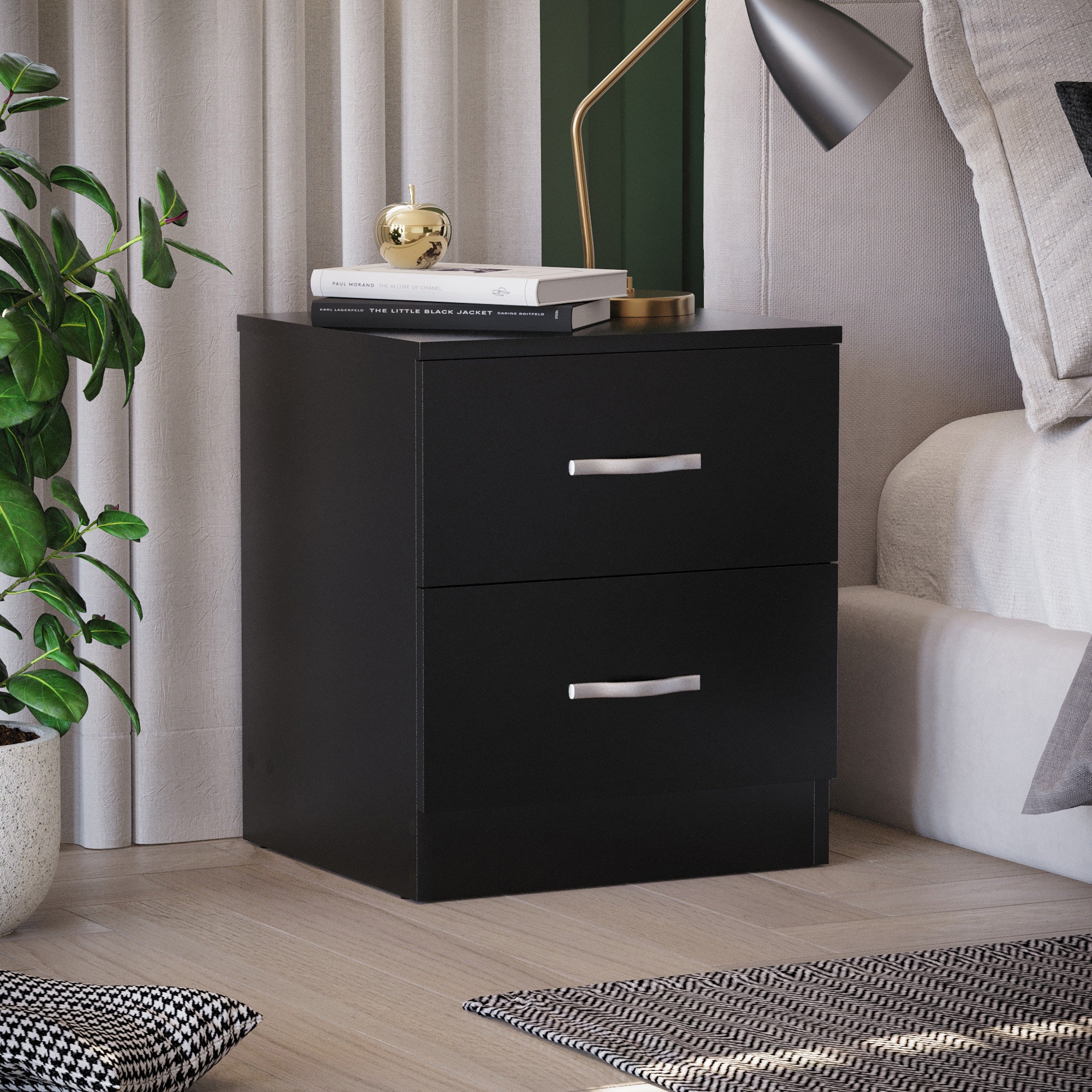 Hashtag Home Maybery 2 Drawer Bedside Table Bedroom Storage Cabinet U0026 Reviews Wayfair co uk