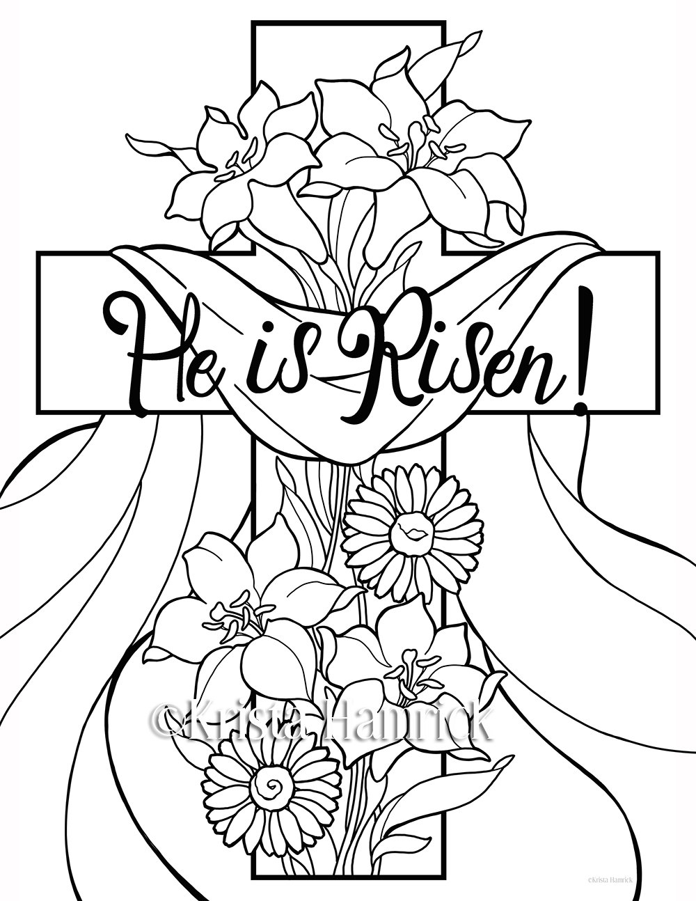 free easter religious coloring pages