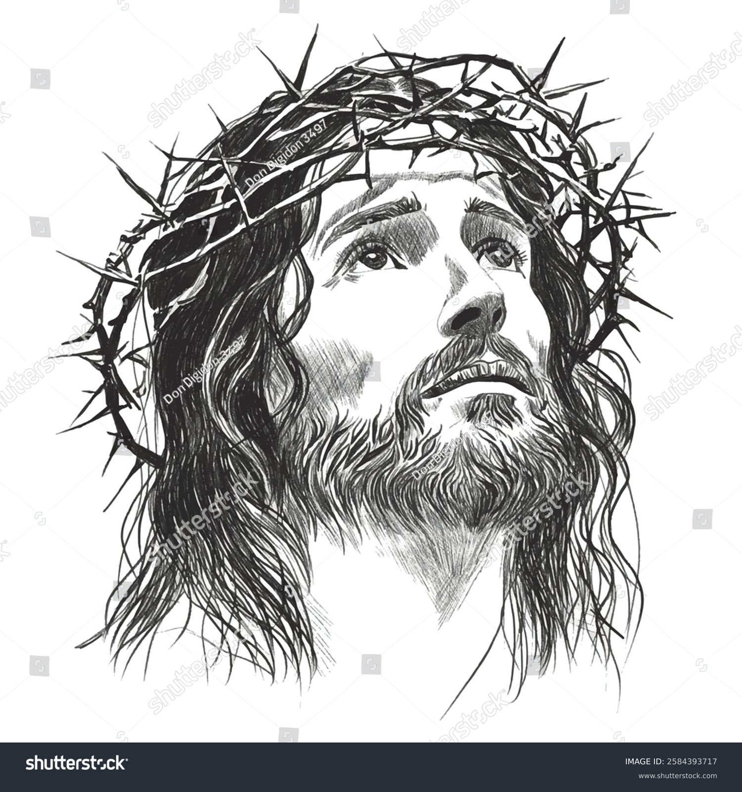 jesus christ drawing
