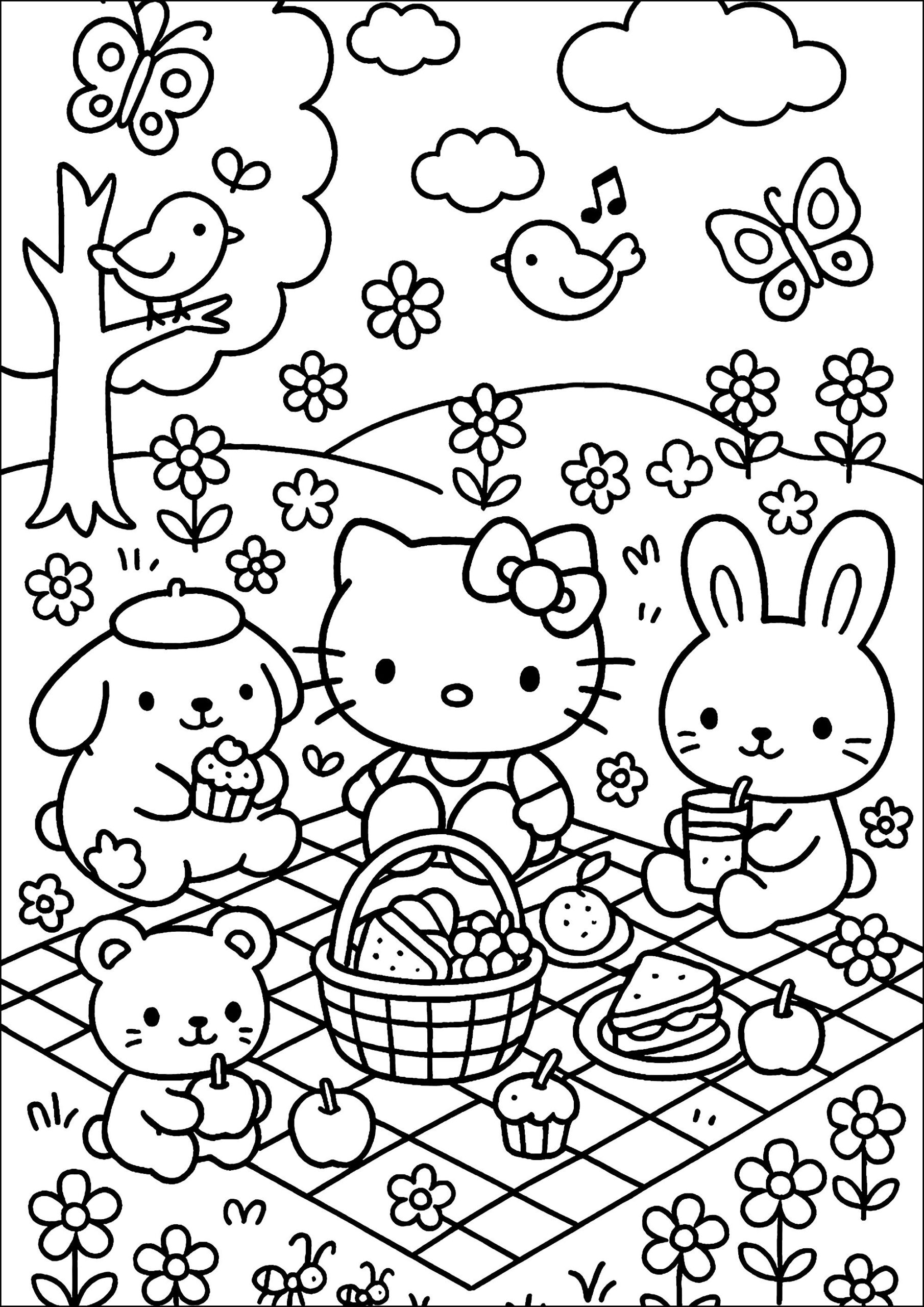 sanrio color sheets printable
