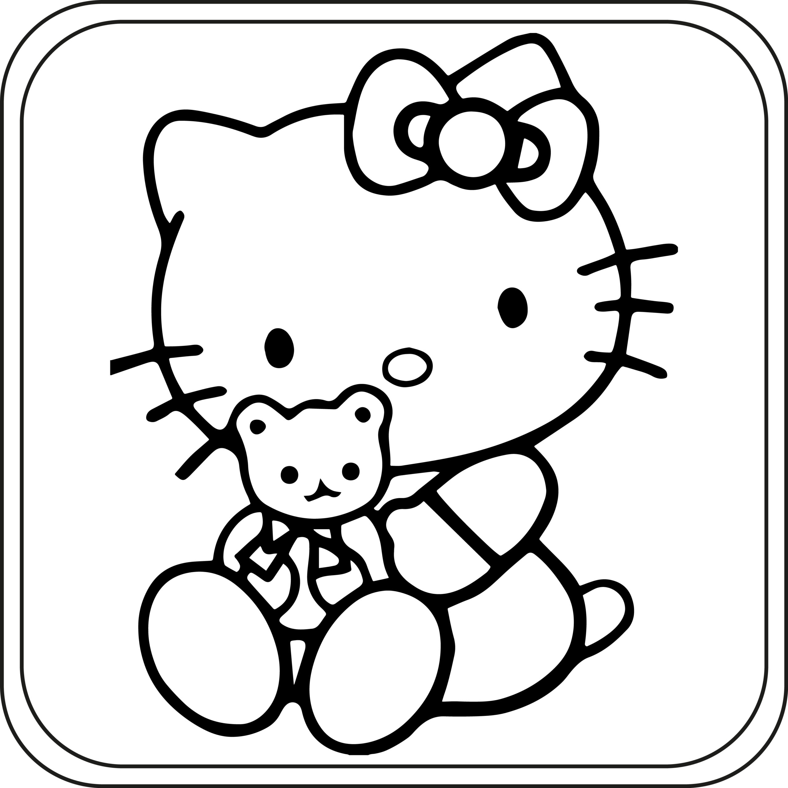Hello Kitty Coloring Pages Preschool Kindergarten First Grade