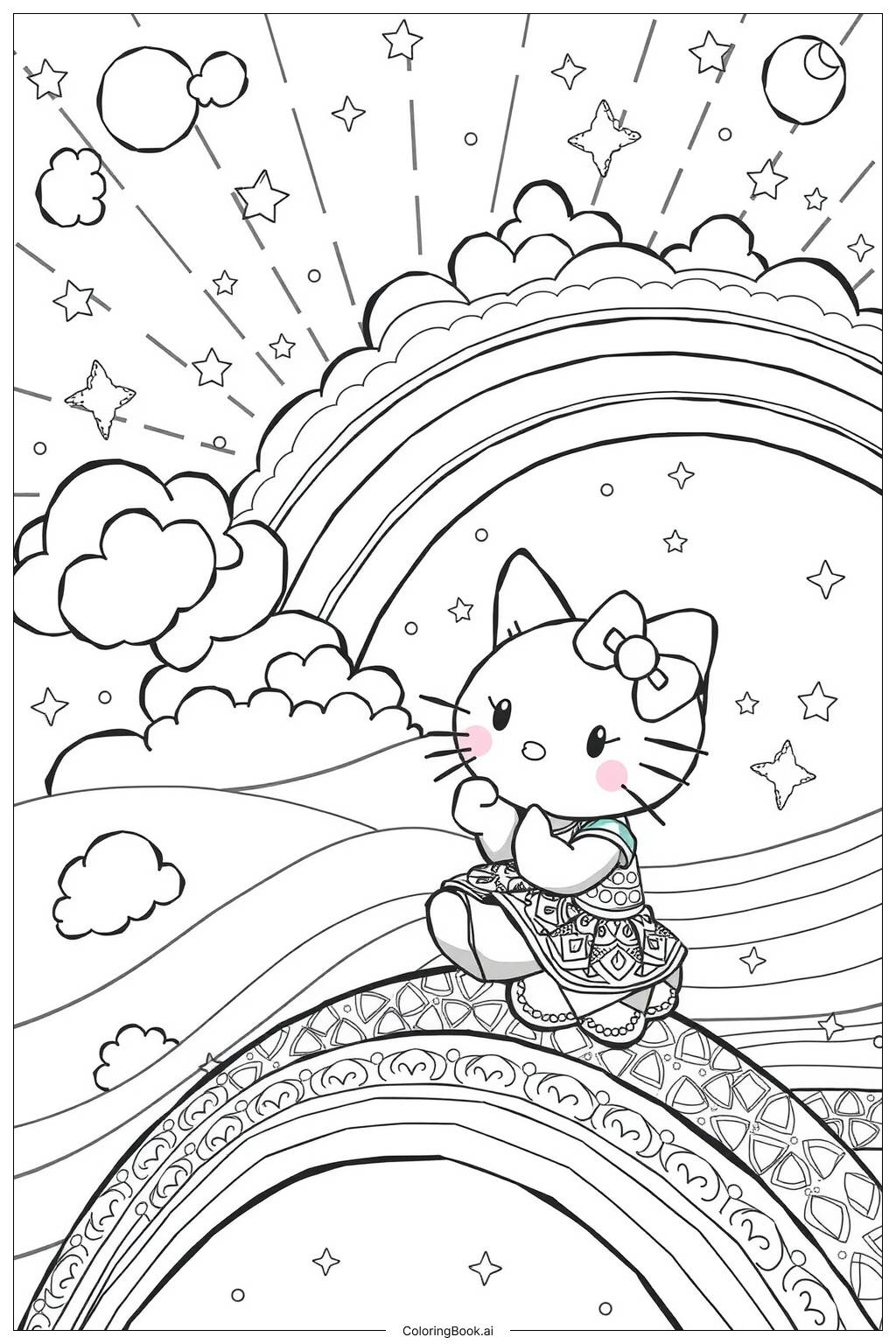 hello kitty pictures to color