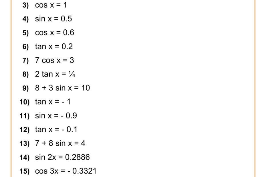 High School Math Worksheets Math Worksheets PDF