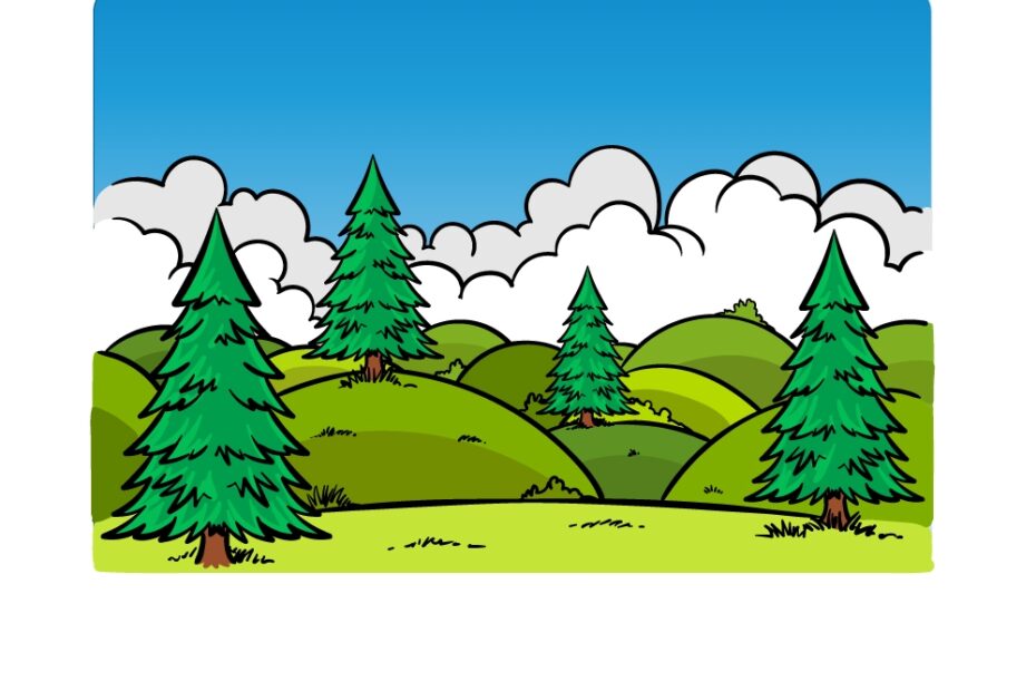 Hill Drawing How To Draw A Hill Step By Step