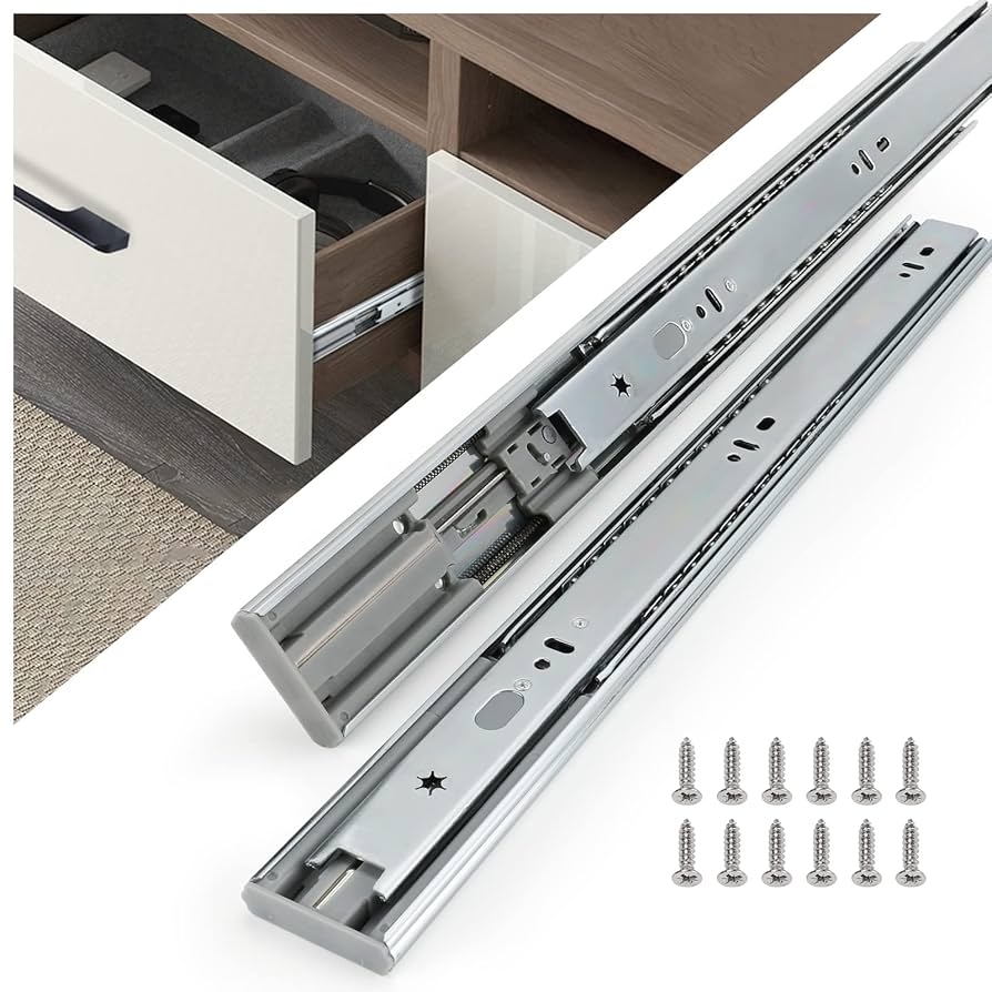 Homdiy Soft Close Drawer Slides 18 Inch Heavy Duty Drawer Slides 10 Pairs Full Extension Drawer Slides Ball Bearing Slides For Cabinets 100 LB 