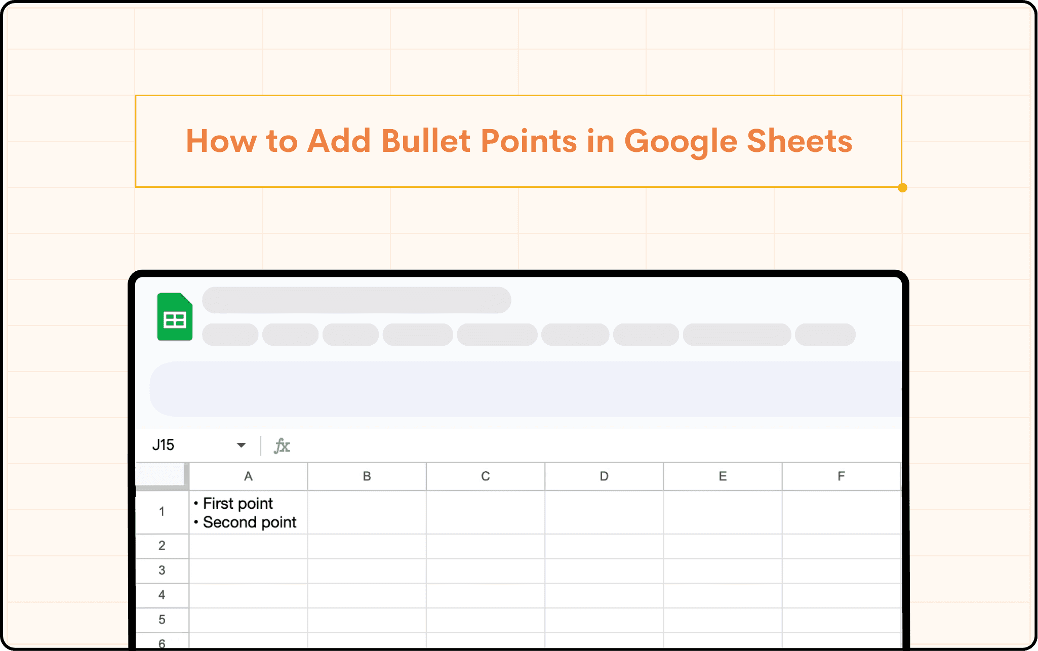 How To Add Bullet Points In Google Sheets Superjoin