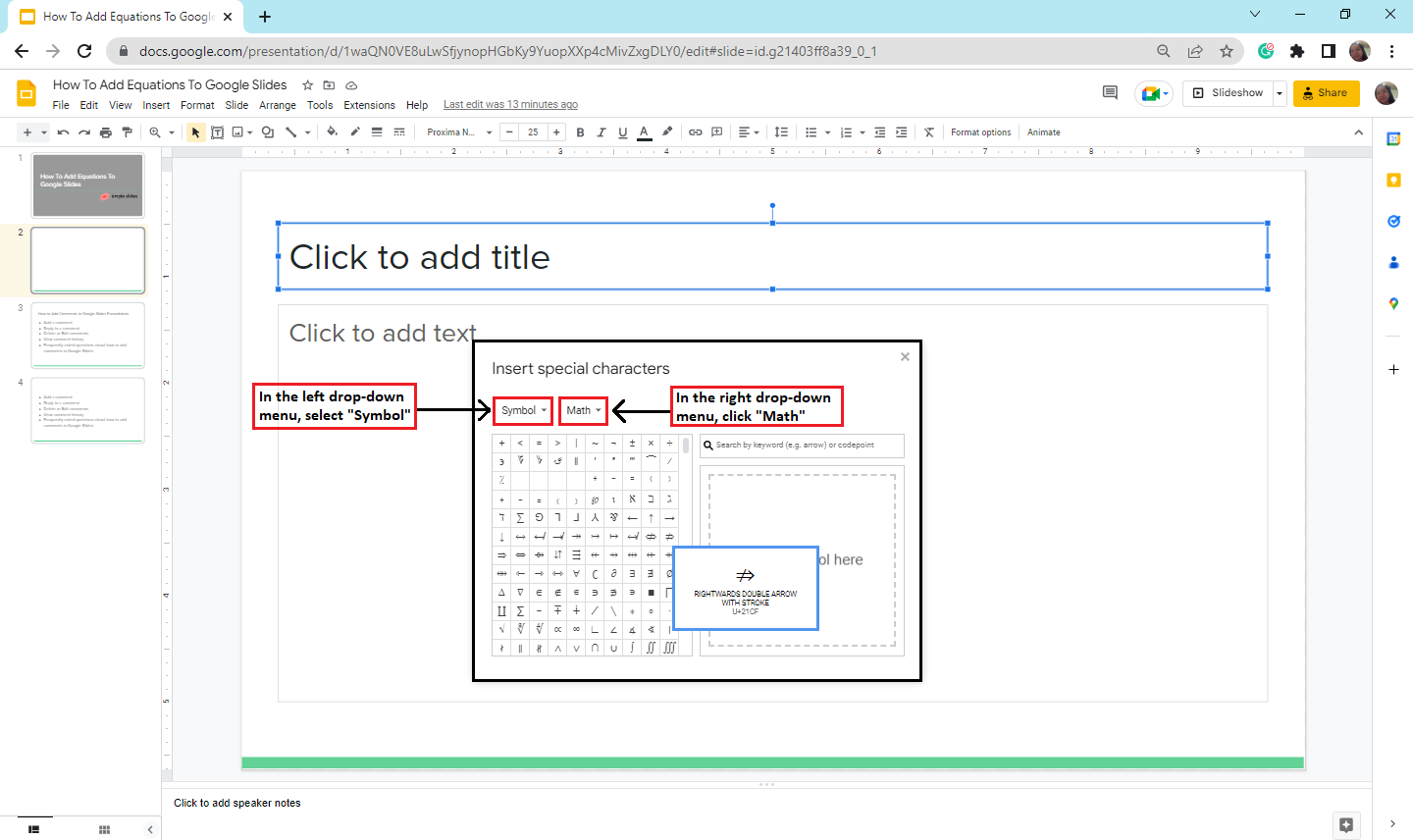 How To Add Equations To Google Slides In 6 Easy Steps