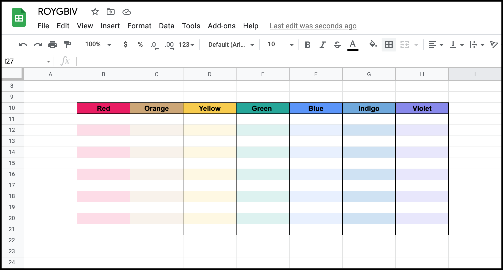 How To Alternate Colors In Google Sheets Zebra Stripe Formatting 