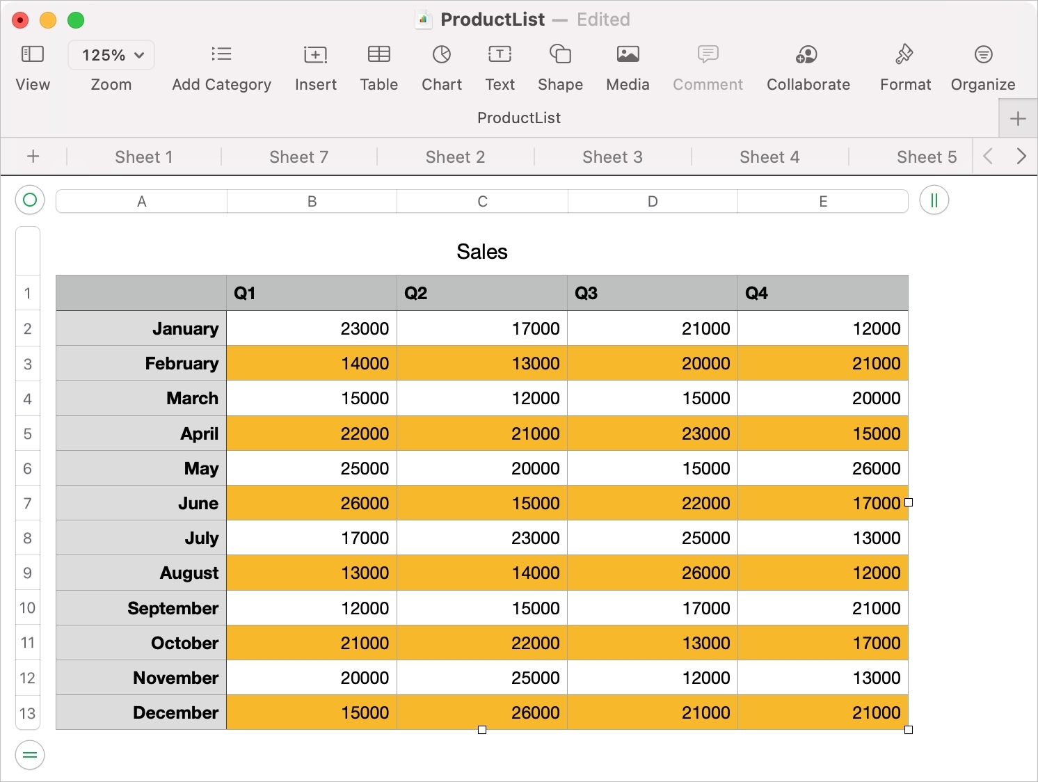 sort rows by color