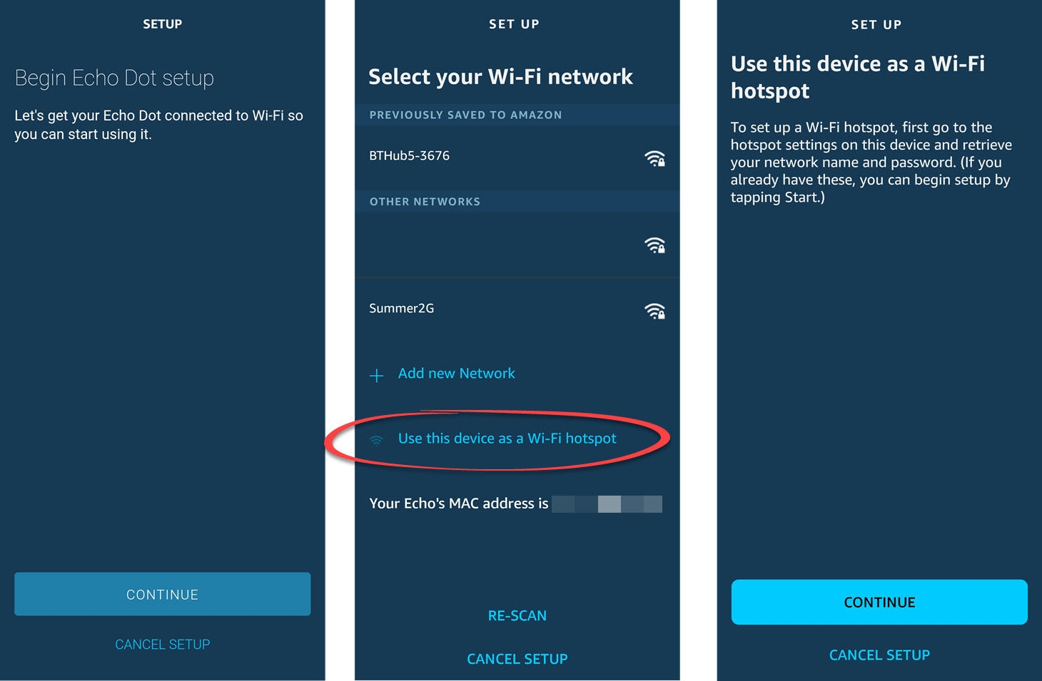 how do i connect my echo dot to wifi