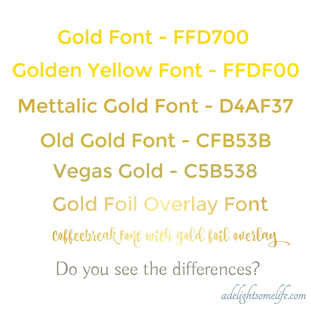 gold color number