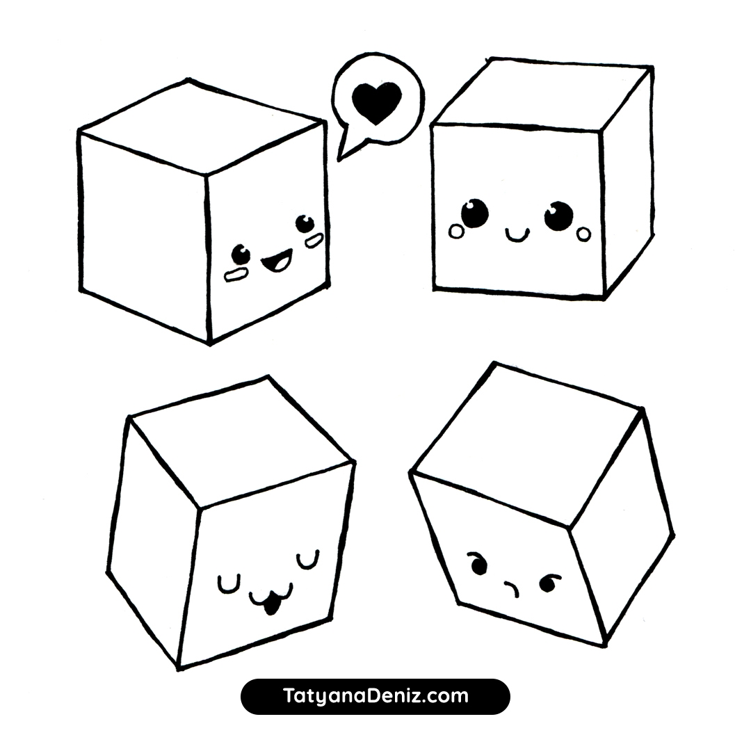 How To Draw 3D Cubes And Freehand Stars