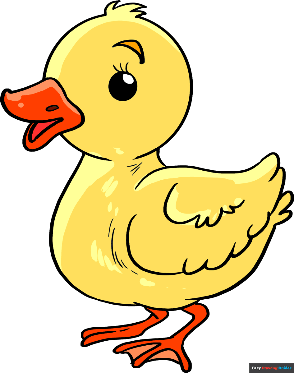 duck drawing easy