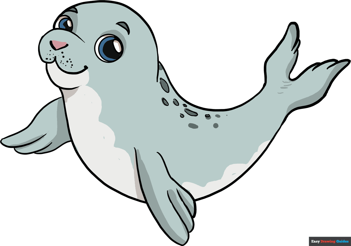 how to draw a seal