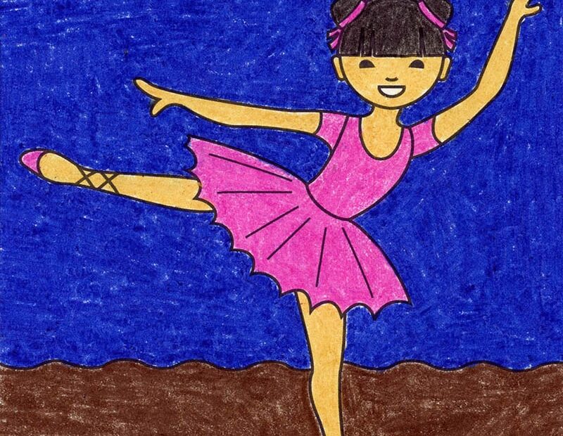 How To Draw A Ballerina Art Projects For Kids